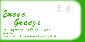 emese greczi business card